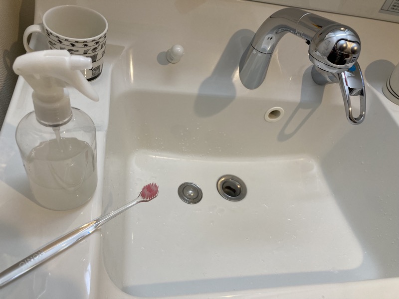 洗面排水の掃除